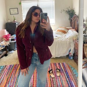 Eddie Bauer burgundy jacket 😍